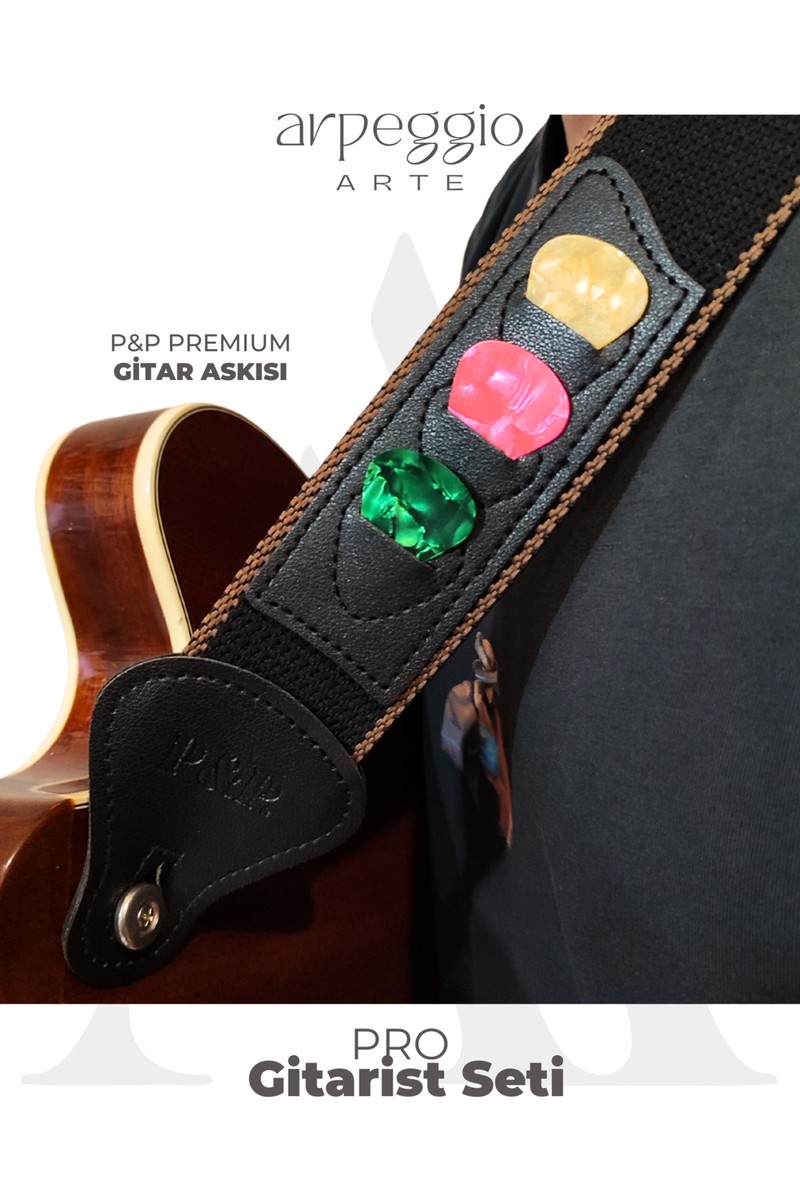 Arpeggio Arpeggio Arte Pro Gitarist Seti – Gitar Askısı, Akort Cihazı, Kapo, Tel Değiştirme Yardımcısı, Askı Kilidi — 2. ürün görseli