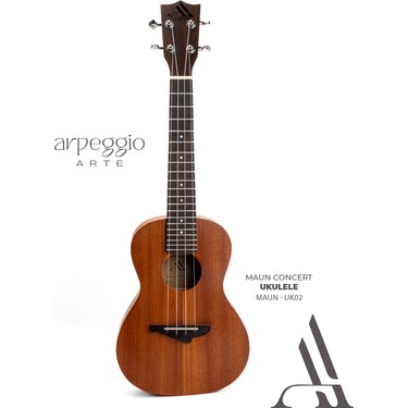 Arpeggio Arte Arpeggio Arte UK02 Maun Kaplama Concert Ukulele – Başlangıç ve Hobi Için – Siyah Kılıf fiyatı ve görseli