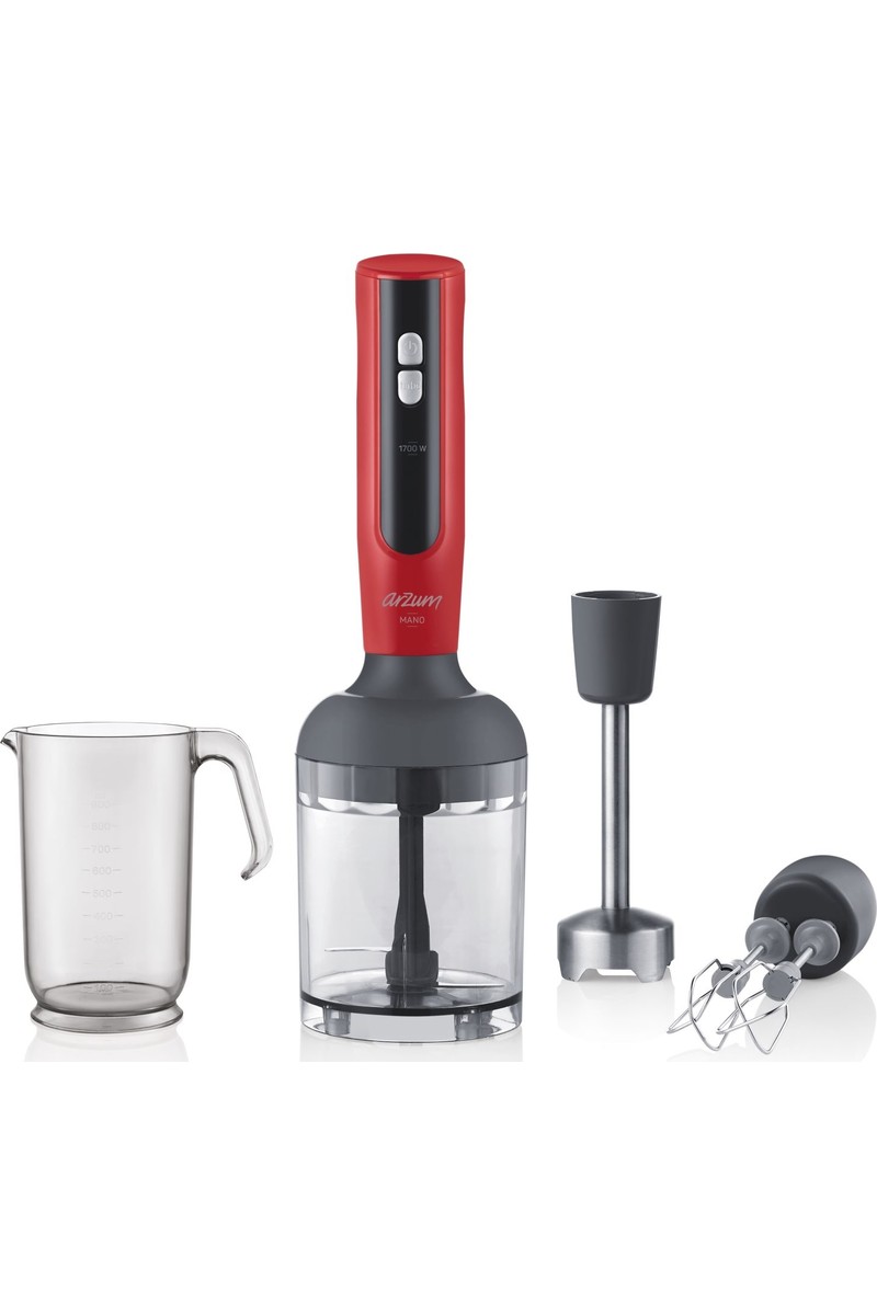 Arzum AR1092 Mano 1700 Watt El Blender Seti - Kırmızı