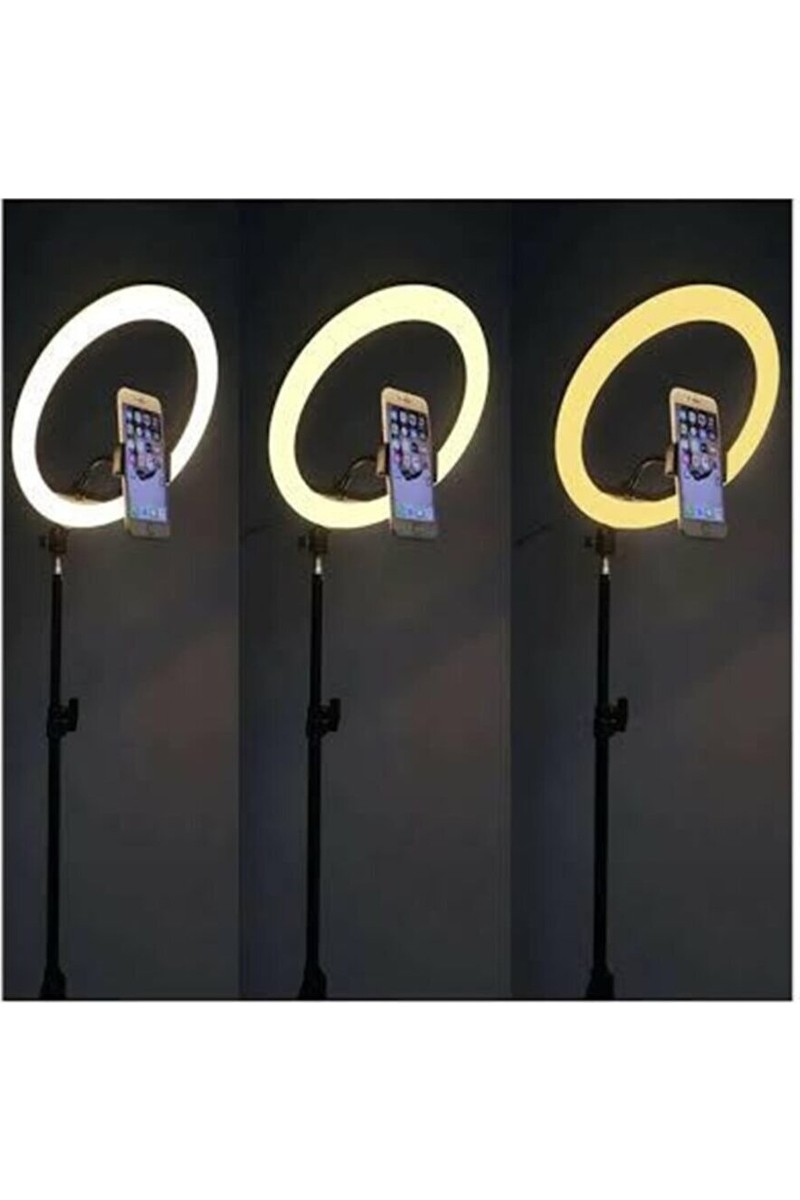 Asfal Asfal 10" Halka LED 210 cm Tripodlu Youtuber Video Selfie Stüdyo Makyaj Tiktok Işığı Ring Light — 3. ürün görseli