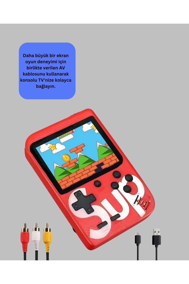 Aslanoğlu Aslanoğlu Store Mey Ithalat® Şarjlı Taşınabilir El Oyun Konsolu 400 Oyun — 3. ürün görseli
