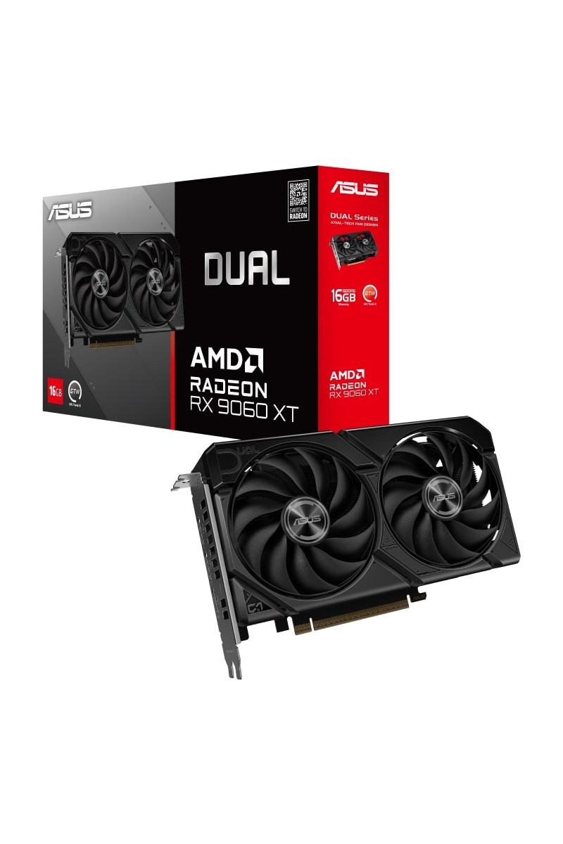 Asus DUAL-RX9060XT-16G-AMD-RADEON-RX 9060 XT-16G-16GB GDDR6-128bit-3250MHz-HDMI-2xDP-EKRAN KARTI