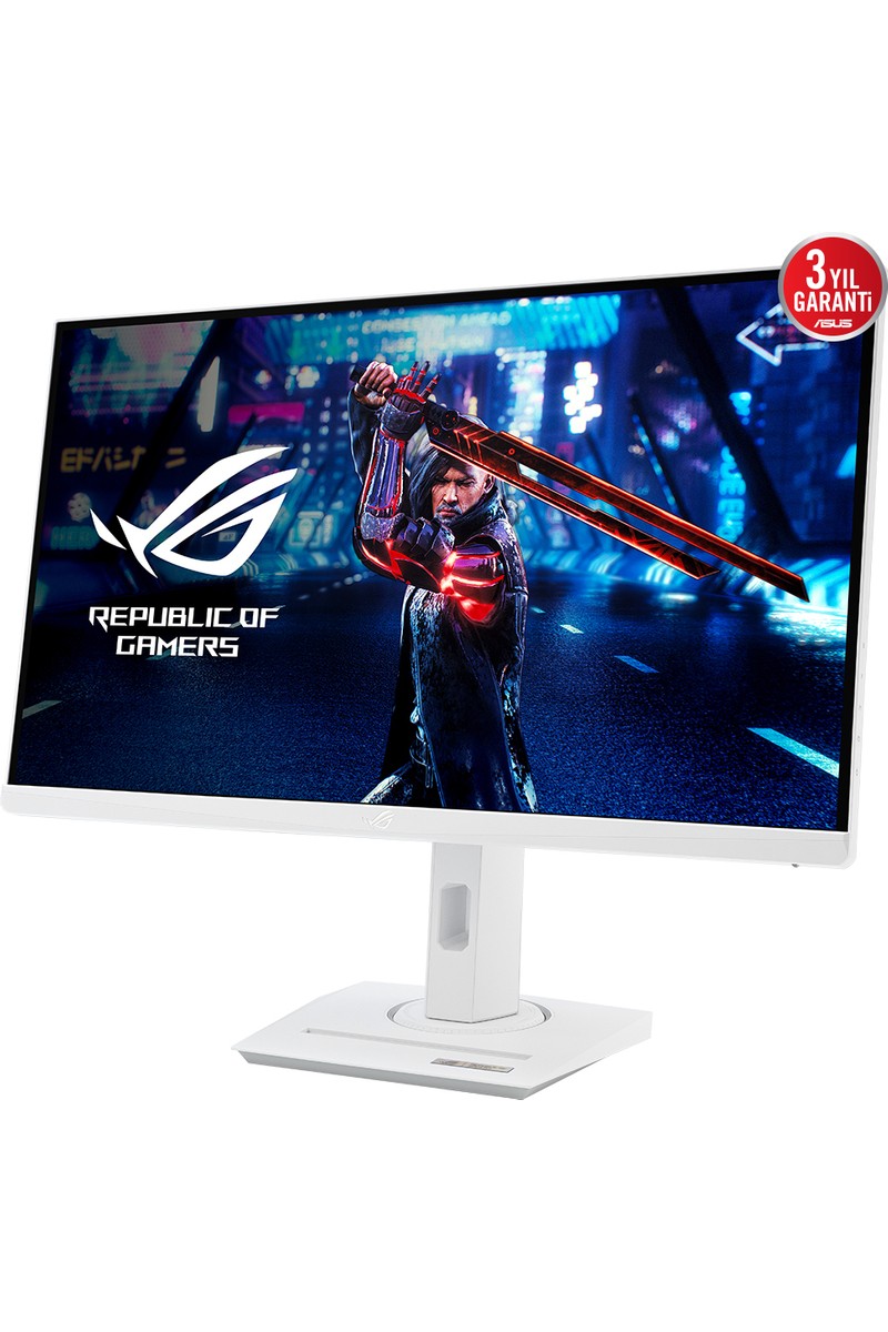 Asus Rog Strix XG27ACS-W 27 Fast IPS Freesync ve G-Sync Uyumlu Hdr 2560X1440 1ms 180HZ Dp HDMI Usb-C Vesa 3yıl Elmb Sync, Pıvot Pd 7.5W Beyaz Monitör