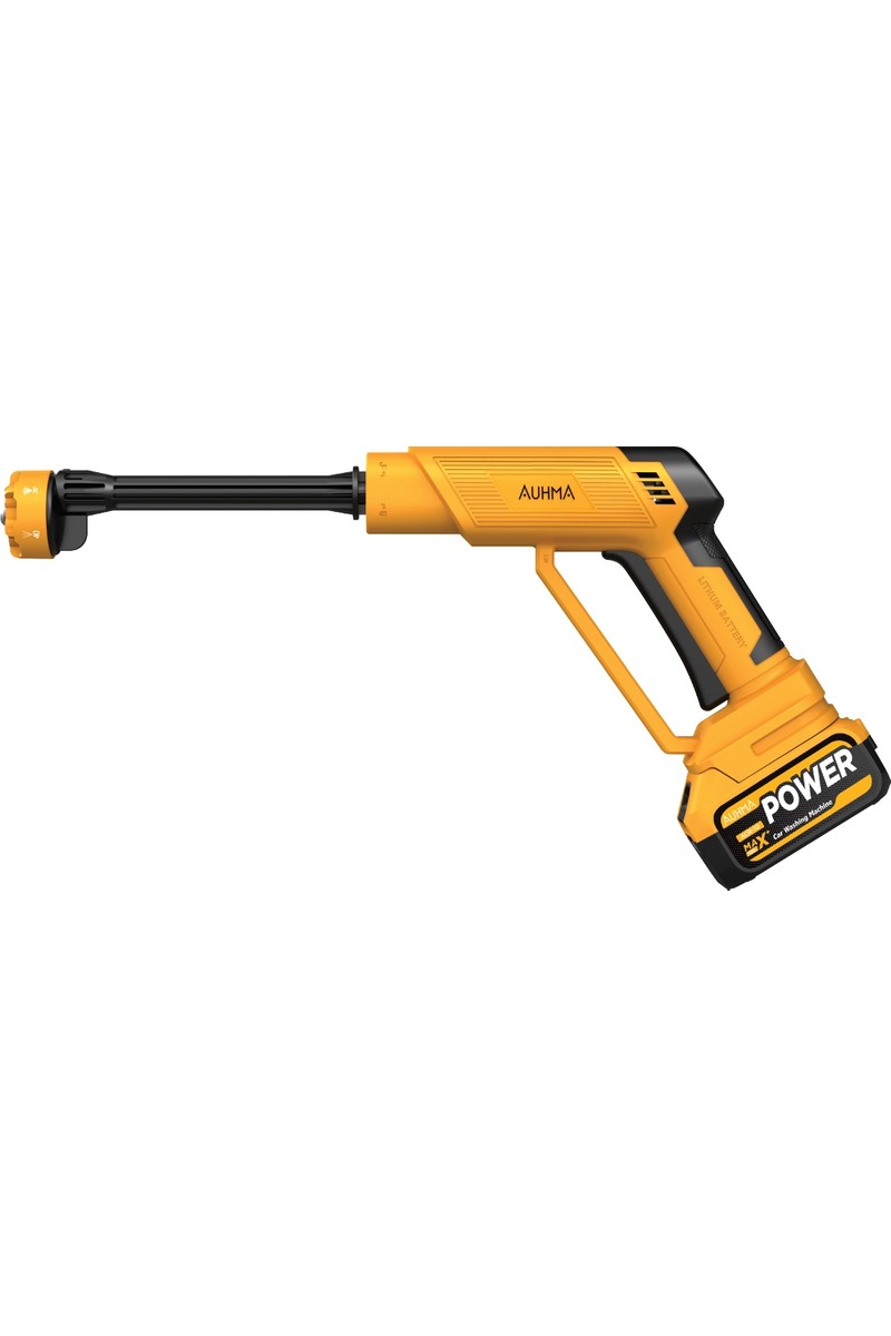 Auhma Auhma Acr-10 Şarjlı Araç Yıkama Makinesi Sarı 203 Psı 170W Basınçlı Oto Yıkama Seti | 3820 Fırçasız Motor, Çantalı, 2 Bataryalı, Köpük Hazneli, 5 Metre Hortumlu — 2. ürün görseli
