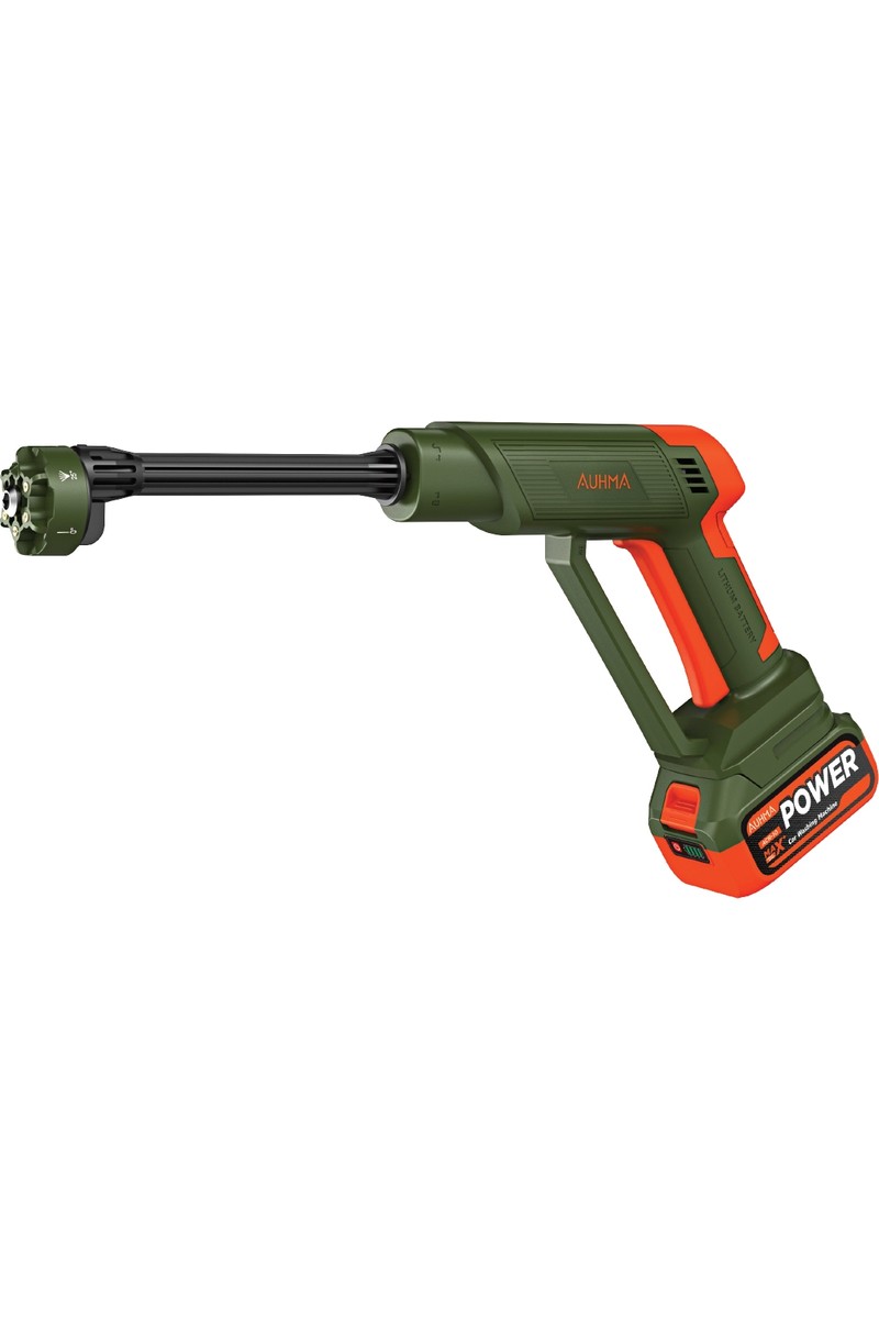 Auhma Auhma Acr-10 Şarjlı Araç Yıkama Makinesi Yeşil 203 Psı 170W Basınçlı Oto Yıkama Seti | 3820 Fırçasız Motor, Çantalı, 2 Bataryalı, Köpük Hazneli, 5 Metre Hortumlu — 2. ürün görseli