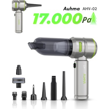 Auhma Auhma Ahv-02 Kablosuz Araç Içi Süpürge Yeşil | 17000PA Güçlü Vakum | Fırçasız Motor | Üfleme & fiyatı ve görseli