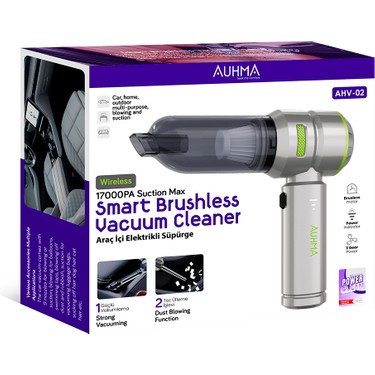 Auhma Auhma Ahv-02 Kablosuz Araç Içi Süpürge Yeşil | 17000PA Güçlü Vakum | Fırçasız Motor | Üfleme & — 6. ürün görseli