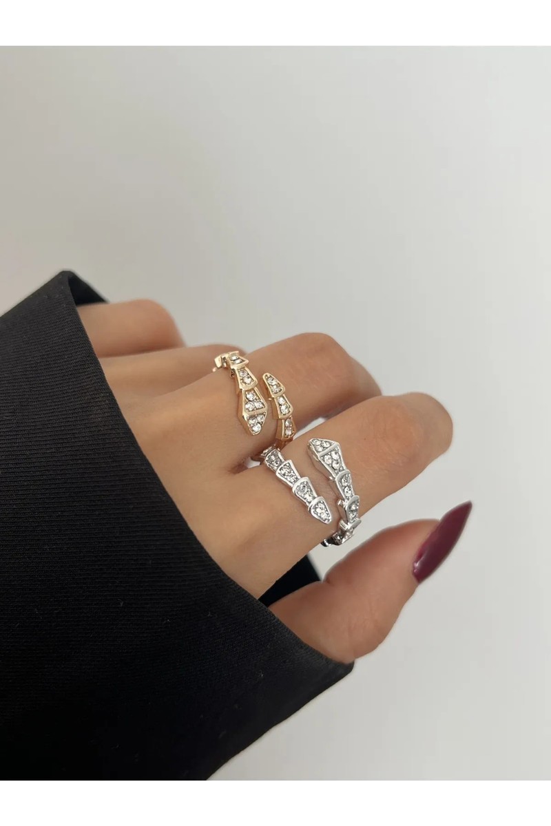 Aurrari Aurrari Gümüş Renk Serpenti Yılan Exclusive Ayarlanabilir Yüzük — 2. ürün görseli