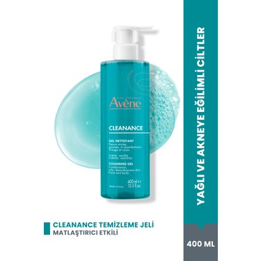 Avene Avene Cleanance Yağlı ve Akneye Eğilimli Ciltler için Matlaştırıcı Yüz Temizleme Jeli 400 fiyatı ve görseli