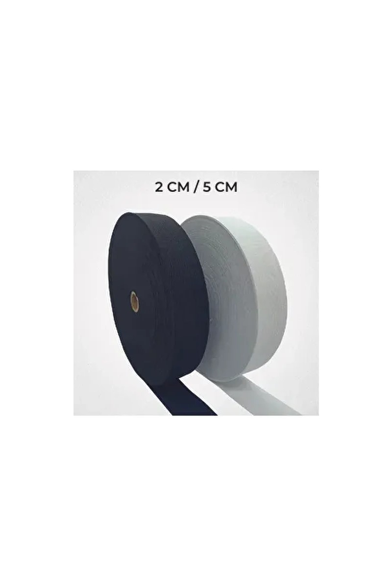 Avkar Tekstil 2 cm Geniş Beyaz Örme Lastik 25 Metre Lateks Bel Don Paça Lastiği