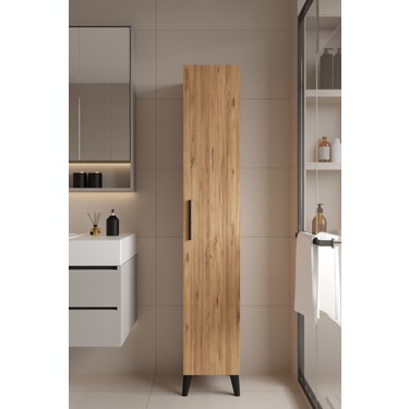 Aymobsan Aymobsan Mundo Tek Kapılı Banyo Dolabı Çok Amaçlı Dolap - Atlantik — 2. ürün görseli