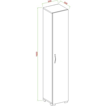 Aymobsan Aymobsan Mundo Tek Kapılı Banyo Dolabı Çok Amaçlı Dolap - Atlantik — 4. ürün görseli