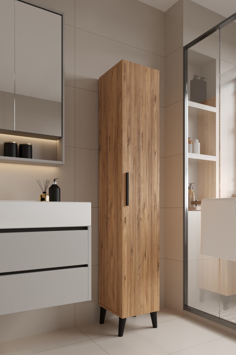 Aymobsan Aymobsan Mundo Tek Kapılı Banyo Dolabı Çok Amaçlı Dolap - Atlantik — 5. ürün görseli