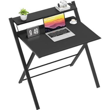 Ayz Ayz Bodo Metal Ayaklı Laptop Masası Katlanır Çalışma Masası Raflı Masa Katlanır Laptop Sehpası — 2. ürün görseli