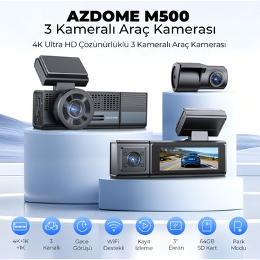 Azdome Azdome M500 4K 3 Kameralı Araç Içi — 5. ürün görseli