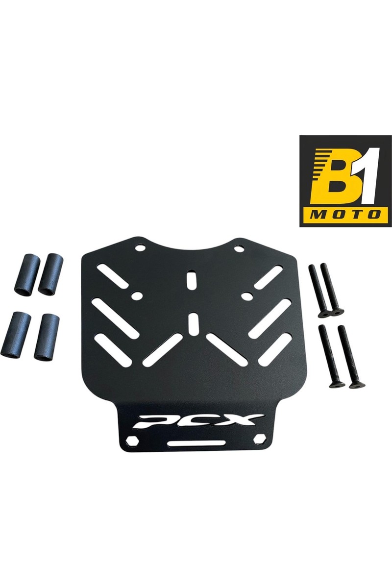 B1 Moto Honda Pcx 125/150 Siyah Arka Çanta Demiri 2011-2025 Uyumlu
