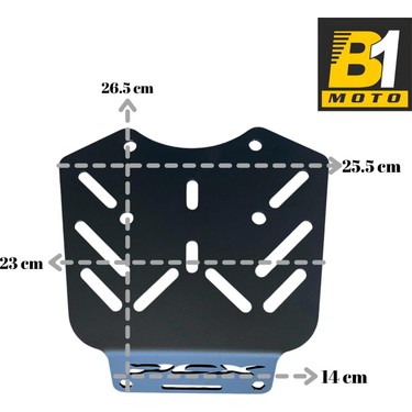 B1 Moto B1 Moto Honda Pcx 125/150 Siyah Arka Çanta Demiri 2011-26 — 3. ürün görseli