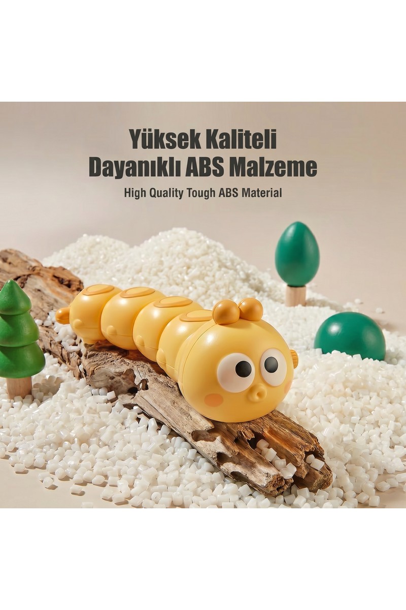 Babi Babi Zoo Eğitici Kurmalı Tırtıl Oyuncak - Bebek Duyusal Gelişim Emekleme Oyuncağı 18M+ — 3. ürün görseli