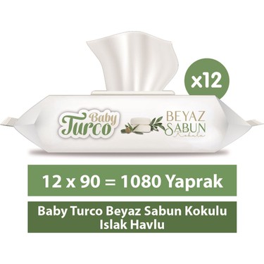 Baby Turco Baby Turco Beyaz Sabun Kokulu Islak Havlu fiyatı ve görseli