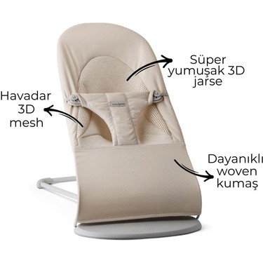 BabyBjörn BabyBjörn Balance Soft Ana Kucağı Bej Renk Kompakt 0-13 kg Taşıma Kapasitesi ile Yumuşak — 4. ürün görseli