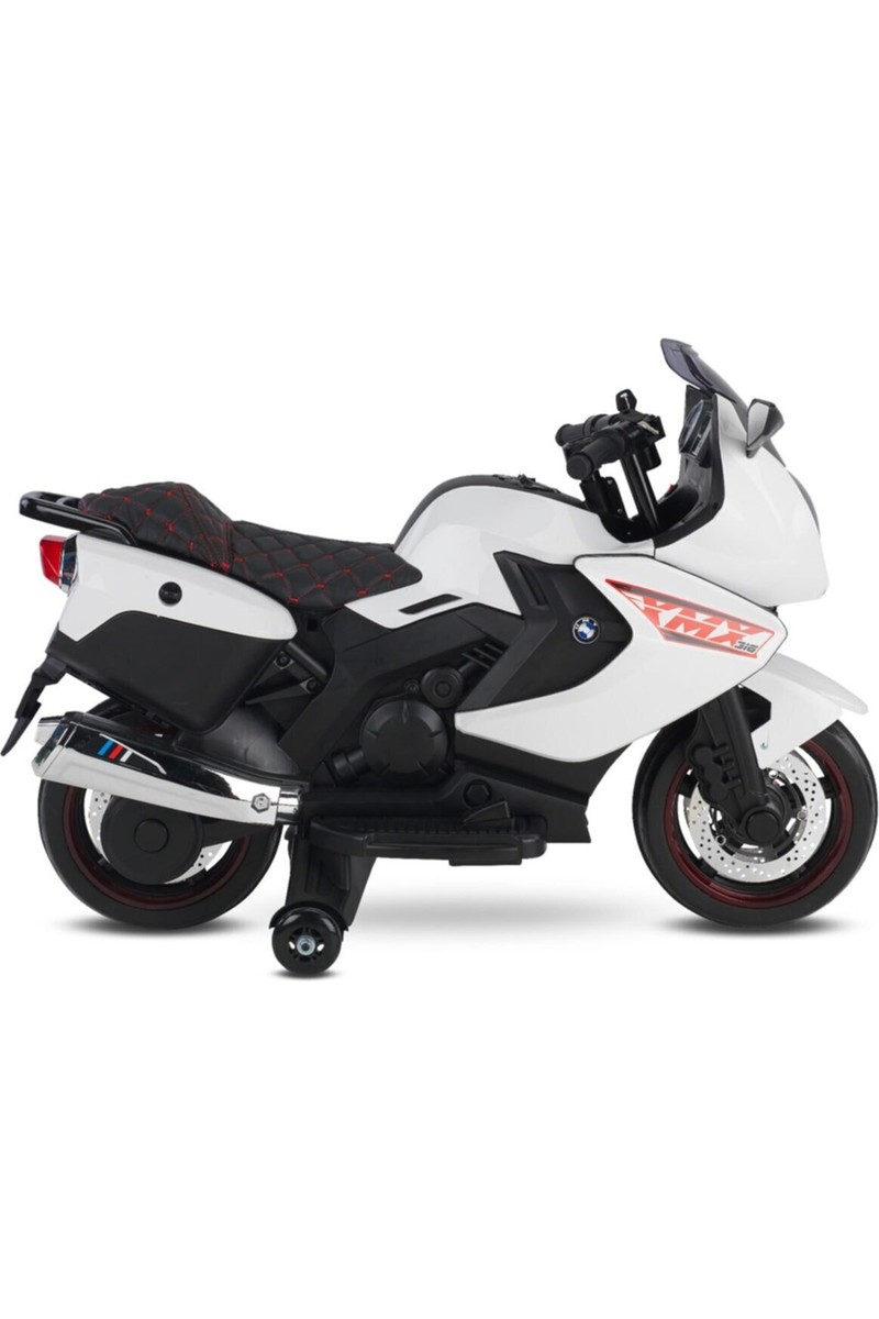 Babyhope Babyhope Akülü Motor 12V 438 Tek Kişilik Beyaz Motosiklet 15 kg Taşıma Kapasitesi ile Eğlenceli Sürüş — 2. ürün görseli