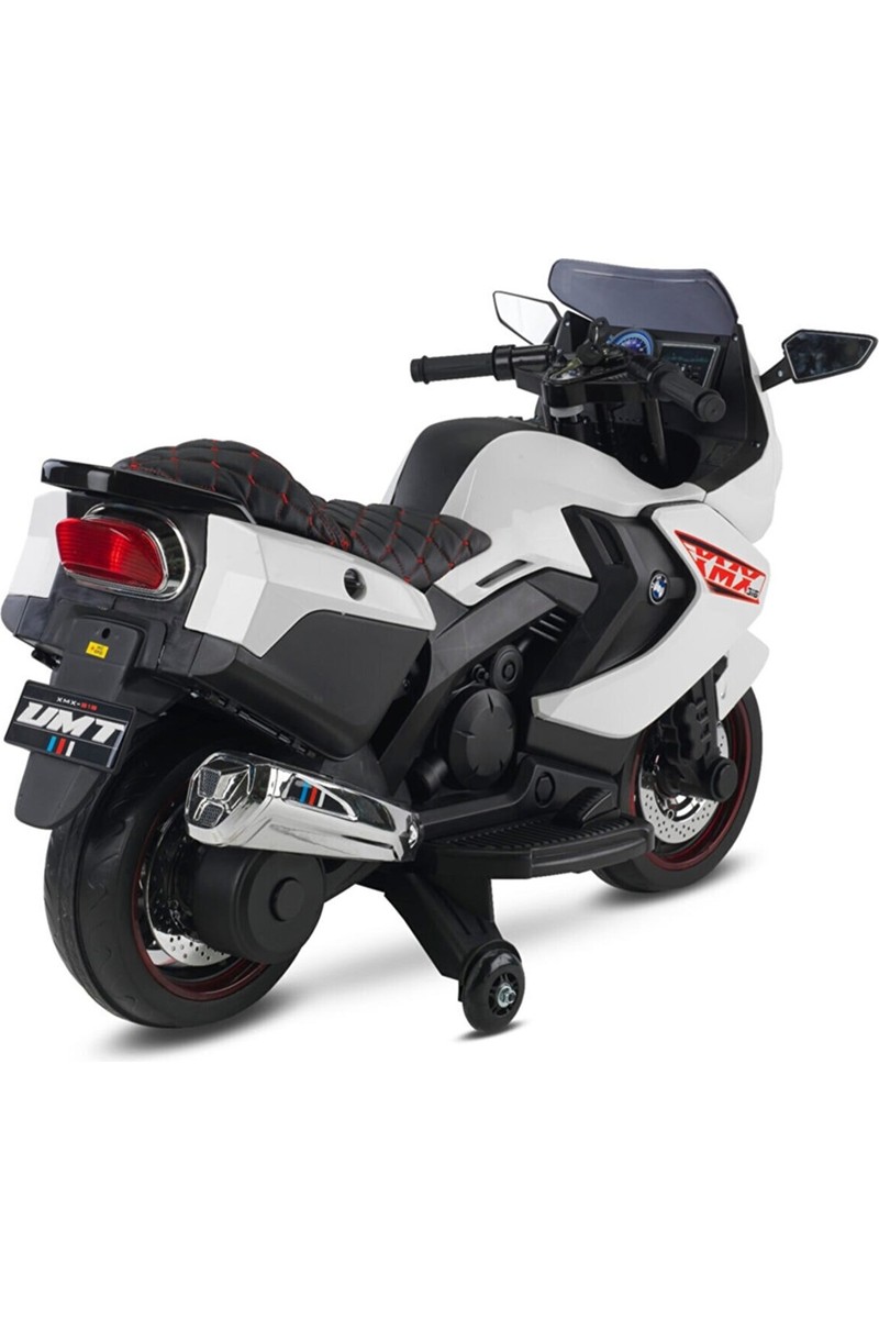 Babyhope Babyhope Akülü Motor 12V 438 Tek Kişilik Beyaz Motosiklet 15 kg Taşıma Kapasitesi ile Eğlenceli Sürüş — 3. ürün görseli