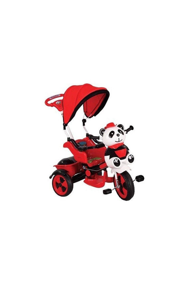 Babyhope BabyHope Little Panda Kırmızı-Siyah 1-4 Yaş Arası Ebeveyn Kontrollü Üç Teker Bisiklet — 2. ürün görseli