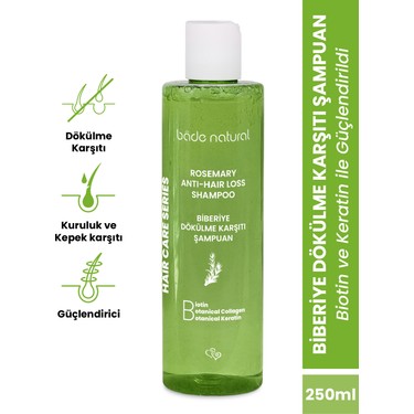 Bade Natural Bade Natural Biberiye Şampuan 250 ml Tüm Saç Tipleri için Dökülme Karşıtı Doğal fiyatı ve görseli