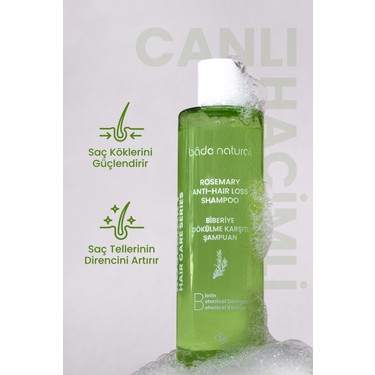 Bade Natural Bade Natural Biberiye Şampuan 250 ml Tüm Saç Tipleri için Dökülme Karşıtı Doğal — 4. ürün görseli