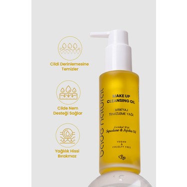 Bade Natural Bade Natural Makyaj Temizleme Yağı Jojoba ve Skualan Içerikli %100 Doğal ve Vegan 100 — 2. ürün görseli