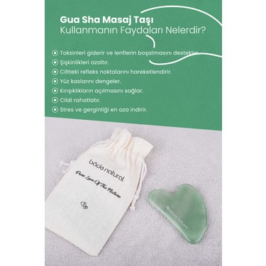 Bade Natural Bade Natural Yeşim Gua Sha %100 Doğal ve Gerçek Yüz Masaj — 2. ürün görseli