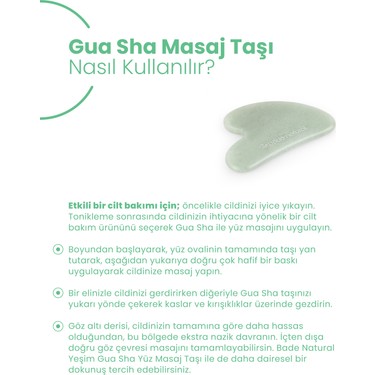 Bade Natural Bade Natural Yeşim Gua Sha %100 Doğal ve Gerçek Yüz Masaj — 3. ürün görseli