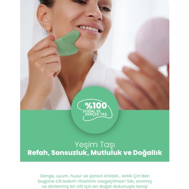 Bade Natural Bade Natural Yeşim Gua Sha %100 Doğal ve Gerçek Yüz Masaj — 5. ürün görseli