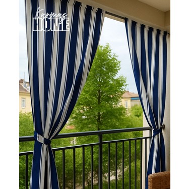 Karmaş Home Balkon Perdesi Branda Kumaşı-Yağmur Geçirmez-Kalın-Bağcıklı-Düğmeli fiyatı ve görseli