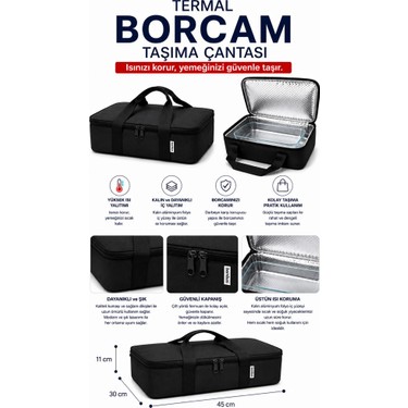 Bambus Home Bambus Home Termal 17L Borcam Saklama Kabı Seyahat Taşıma Çantası Termos Piknik — 3. ürün görseli