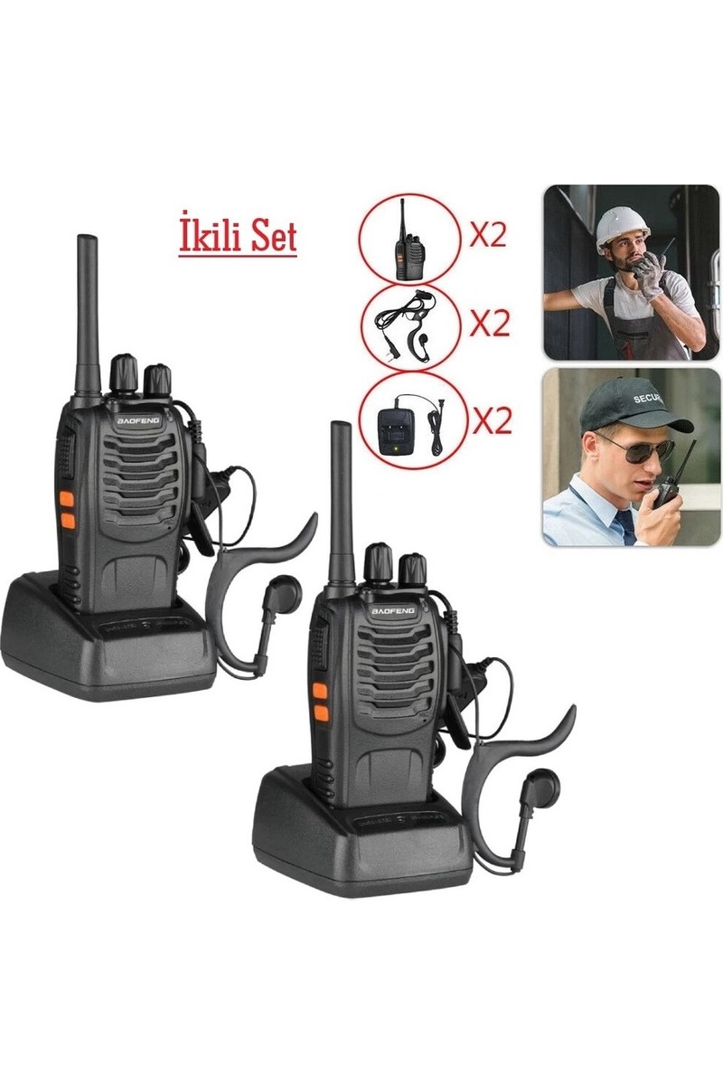 Baofeng Baofeng BF-88E PMR446 El Telsizi 2'li Set | Kulaklık Hediyeli Şarjlı Profesyonel Telsiz — 2. ürün görseli