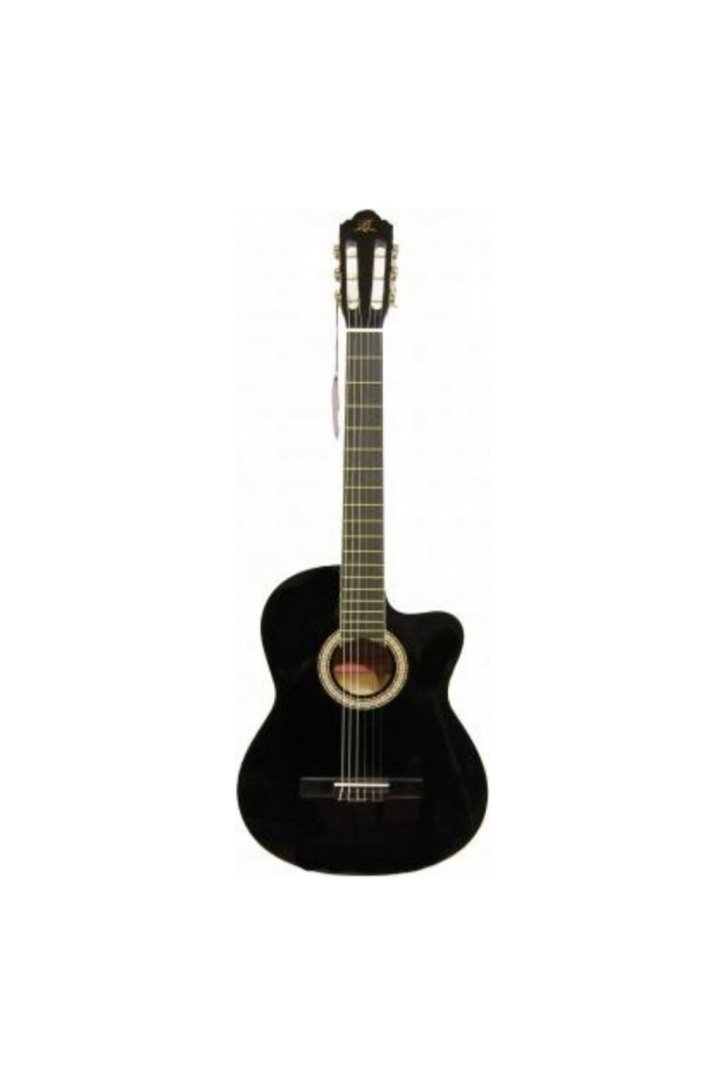 Barcelona LC 3900 CBK Cutaway Siyah Klasik Gitar 4/4 Tam Boy Akustik Performans İçin Uygun