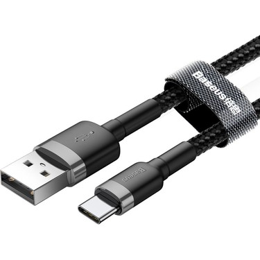 Baseus Baseus Cafule Type-C 3A Kablo 0.5m - Gri-Siyah — 4. ürün görseli