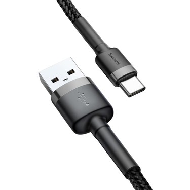 Baseus Baseus Cafule Type-C 3A Kablo 0.5m - Gri-Siyah — 5. ürün görseli
