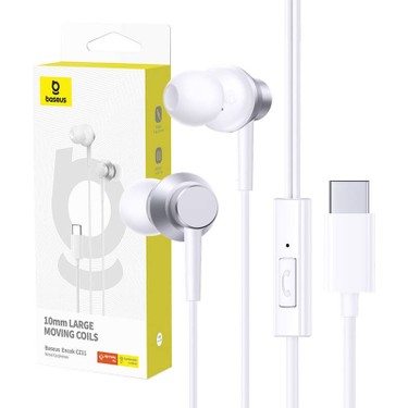 Baseus Baseus Encok CZ11 Type-C Mikrofonlu Kablolu Stereo Kulaklık Beyaz Mükemmel Ses — 2. ürün görseli
