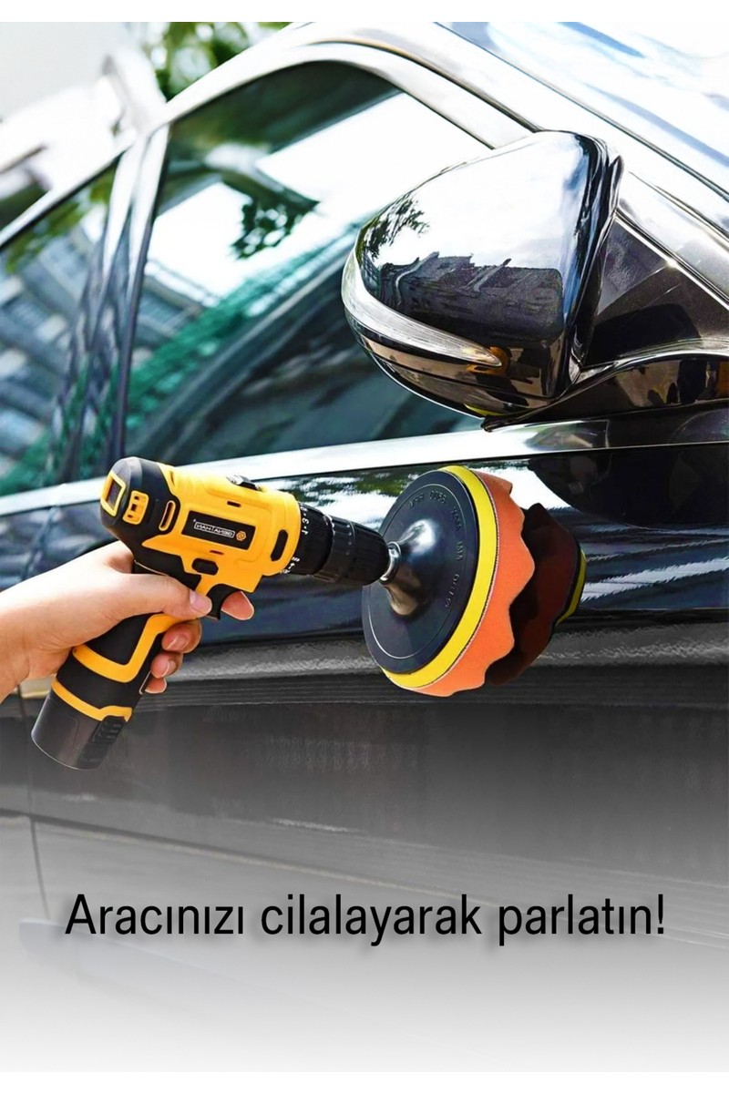 Batcell Batcell Oto Araç Araba Pasta Cila Polisaj Süngeri Keçesi Pedi 115 mm Parlatıcı Parlatma Seti 11 Parça — 2. ürün görseli