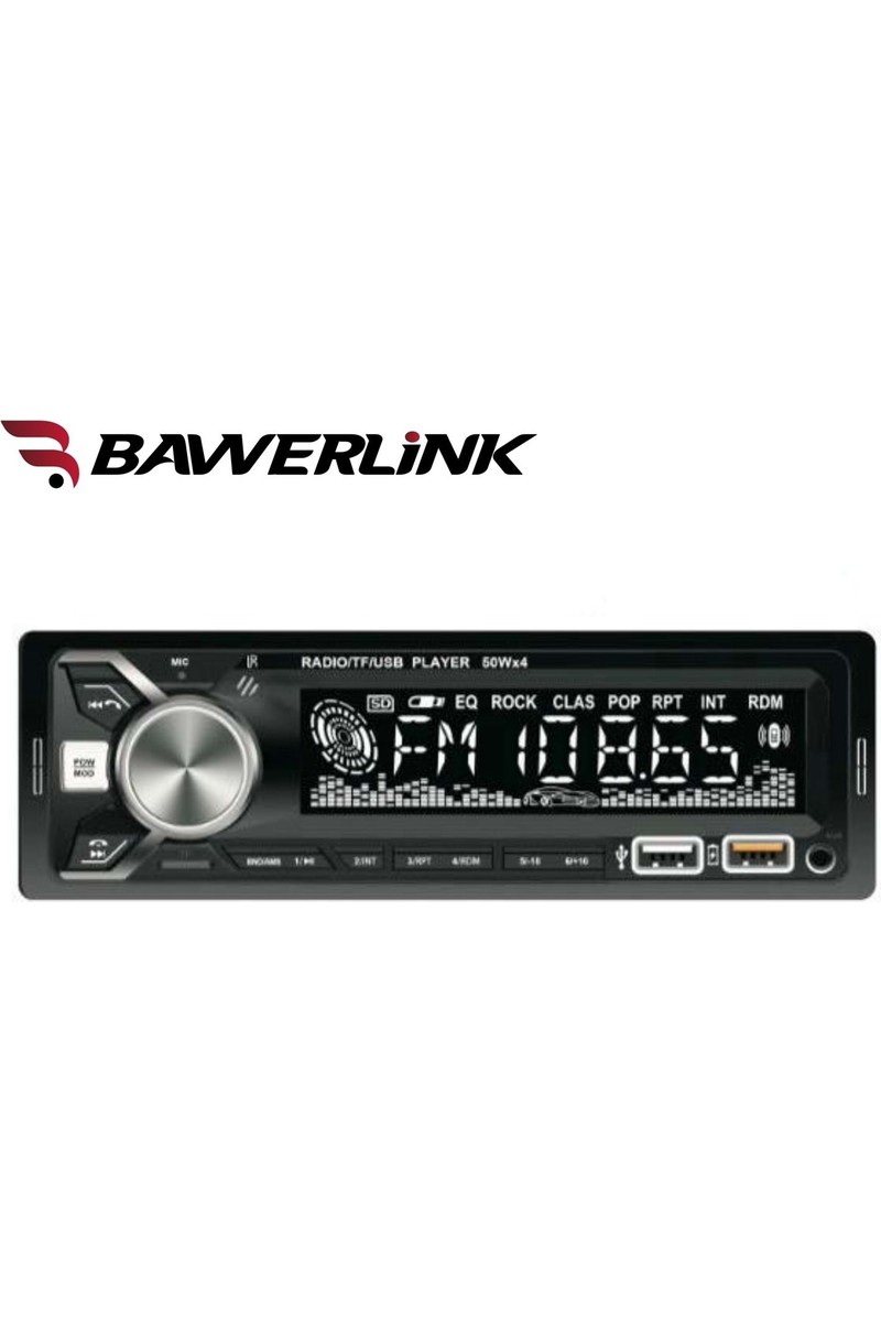 Bawerlink Bawerlink BW6302 Bluetooth Oto Teyp | Çift USB Girişli | 4X60W Amfi Çıkışlı | Sd/Usb/Aux Destekli — 2. ürün görseli