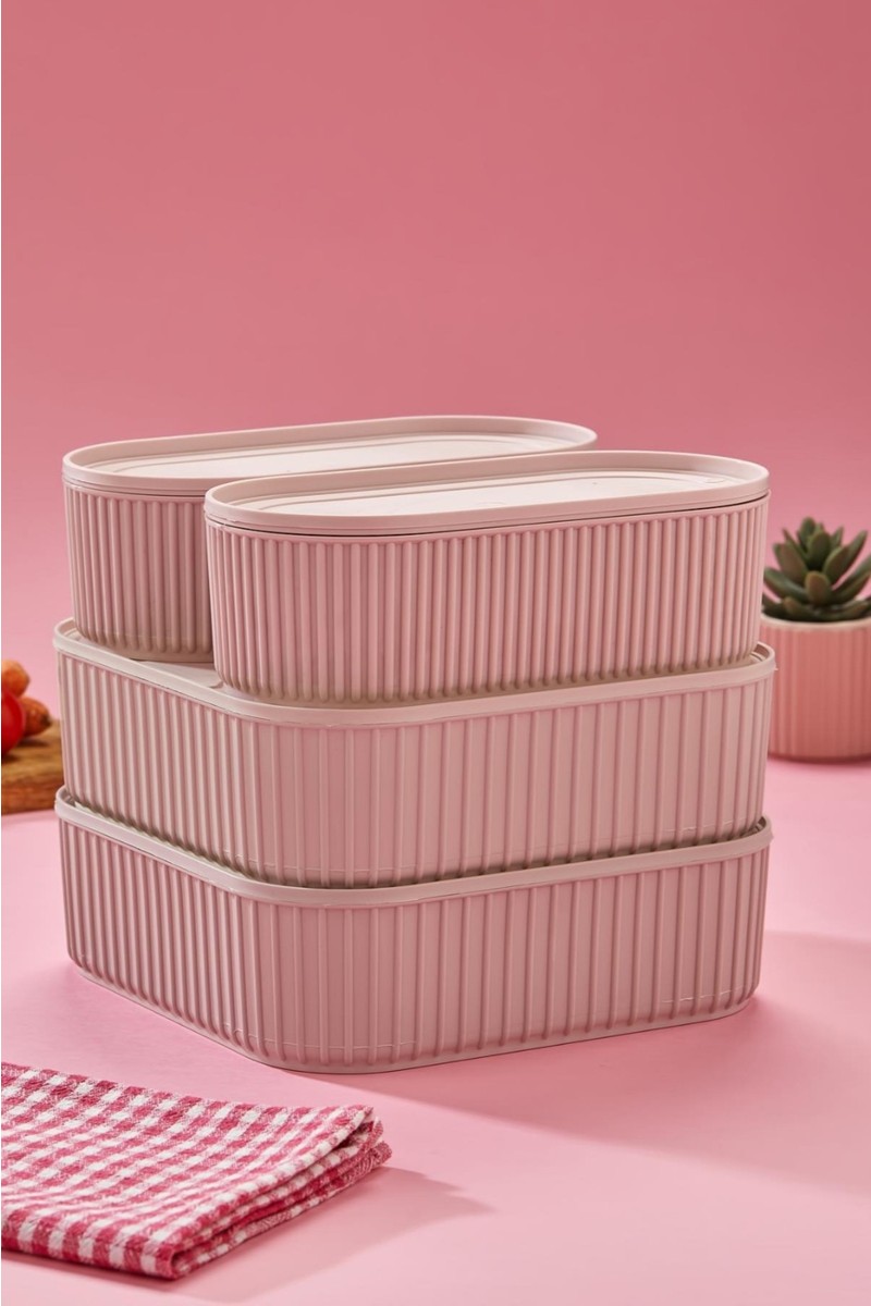 Bayce Bayce Home Pembe 5 Parça Piknik Sepeti 17 lt. Dayanıklı Plastik Malzeme ile Pratik Kullanım — 2. ürün görseli