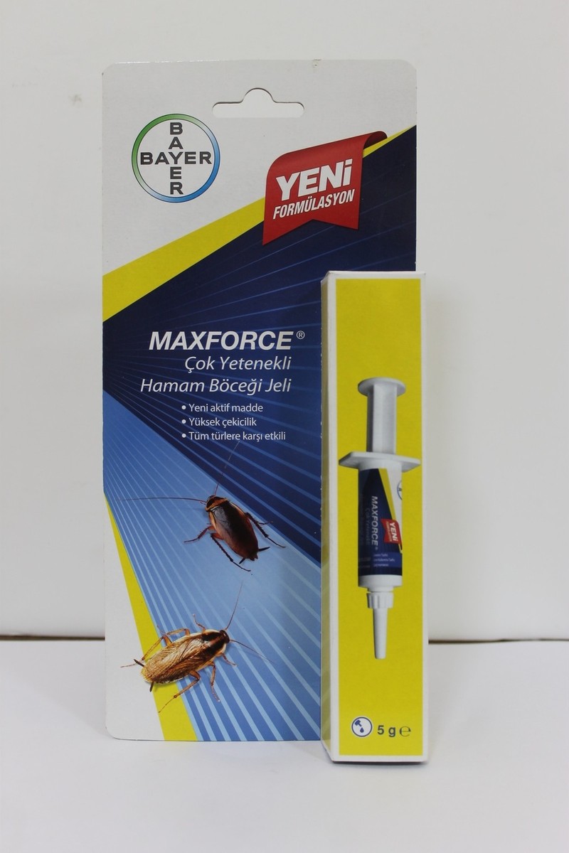 Bayer Maxforce Hamam Böceği Jeli 5 G Bayer Yeni Aktif Madde ile Tüm Türlere Karşı Etkili