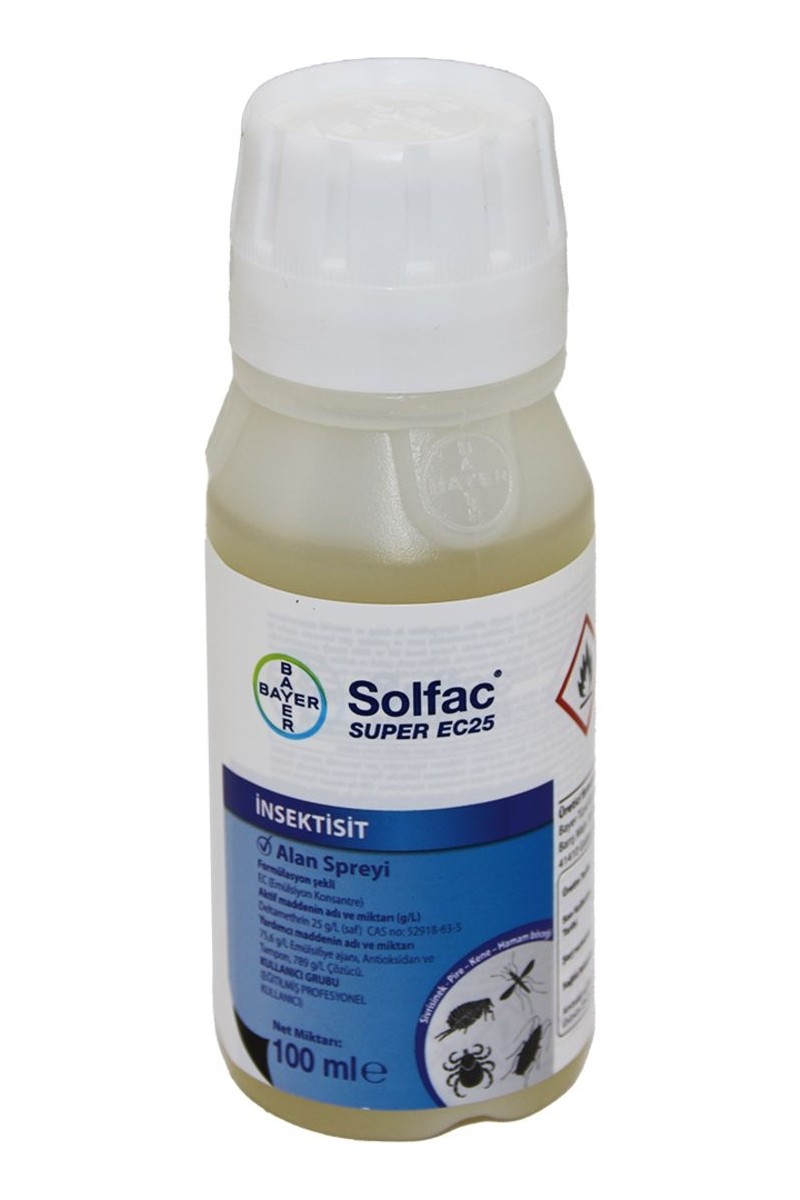 Bayer Bayer Solfac EC25 Sinek Sivrisinek Uçan Haşereler Pire Bit Kene Ilaç 100 ml — 2. ürün görseli