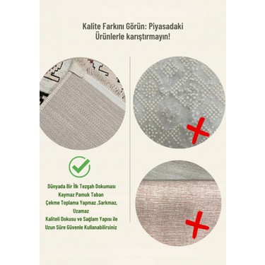 Bazaar Forum Bazaar Forum Dijital Baskı Pamuk Dokuma Kaymaz Taban Salon Halısı – Antre, Koridor ve Oda — 4. ürün görseli