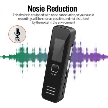 Beemen Beemen 32 GB Mini Dijital Ekranlı Ses Kayıt Cihazı Ve MP3 Çalar Yüksek Ses Kalitesi ve — 6. ürün görseli