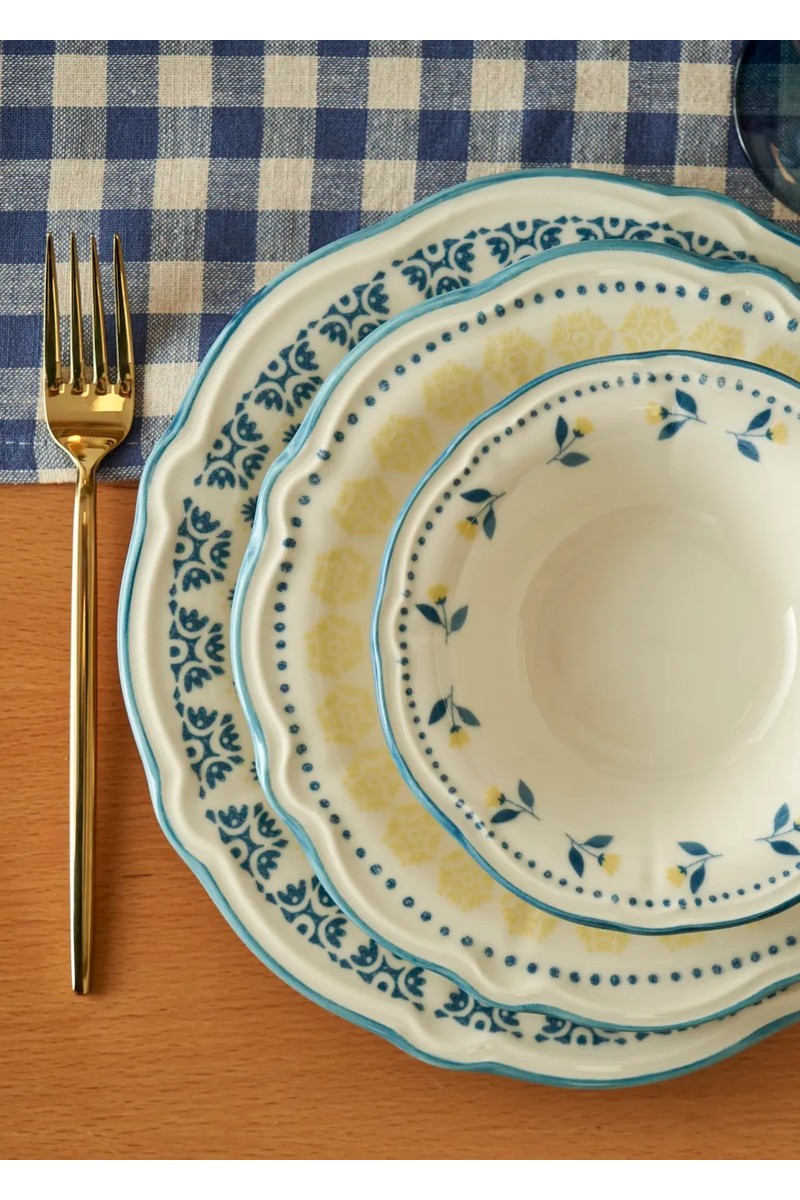Bella Bella Maison Mabel Stoneware 24 Parça 6 Kişilik Yemek Takımı Mavi — 3. ürün görseli