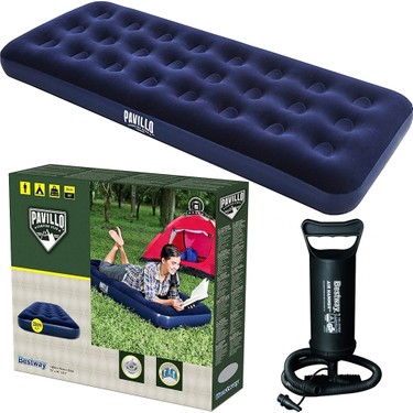 Bestway Bestway Pavillo 67000 Tek Kişilik Şişme Yatak Pompa Dahil Lacivert Renk ve Kadife fiyatı ve görseli