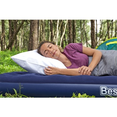 Bestway Bestway Pavillo 67000 Tek Kişilik Şişme Yatak Pompa Dahil Lacivert Renk ve Kadife — 3. ürün görseli